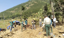 भूकम्प प्रभावित बसेको बस्ती हटाउँदै डिभिजन वन