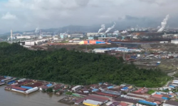 निकेल प्लान्टमा भएको विस्फोटपछि इन्डोनेसियाका मजदुरद्वारा प्रदर्शन