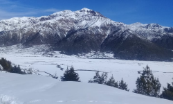 हिमपातले मध्यपहाडी लोकमार्ग अवरुद्ध