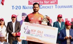 केपी ओली कप : मधेसका कप्तान हरिशंकर शाह सर्वोकृष्ट खेलाडी बने