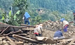 रुकुम पश्चिममा अस्थायी आवास निर्माण गर्न सुरक्षाकर्मी परिचालन