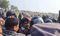 राजविराजमा जनमत र प्रहरीबीच झडप