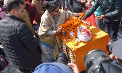 प्रतिष्ठान परिसरमा गायक तथा सङ्गीतकार आचार्यप्रति अन्तिम श्रद्धाञ्जलि