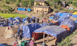 अस्थायी आवास निर्माणको काम जारी