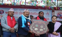 जिल्लास्तरीय राष्ट्रपति रनिङ शिल्ड टेम्केको पोल्टामा