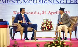 कतारी अमिरको सम्मानमा दिवाभोजको आयोजना