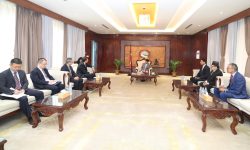 प्रधानमन्त्रीसँग चिनियाँ अन्तर्राष्ट्रिय विकास सहयोग एजेन्सीका अध्यक्षको शिष्टाचार भेट