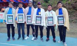 राष्ट्रिय भलिबल खेलाडी सम्मानित