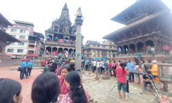 पाटनस्थित कृष्ण मन्दिरमा दर्शनार्थीको घुइँचो