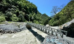 Bailey bridge installed over the Myagdi River