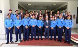 प्रहरी महानिरीक्षकबाट नेपाल प्रहरीको महिला भलिबल टोलीलाई शुभकामना सहित बिदाइ 