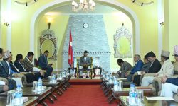 राष्ट्रपति पौडेलसँग सार्क मुलुकका प्रमुख निर्वाचन अधिकारीको शिष्टाचार भेट