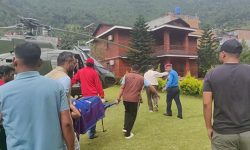 गर्भवतीको हेलिकप्टरमार्फत उद्धार