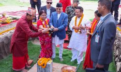 कीर्तिपुरमा एमालेको केन्द्रीय कार्यालय शिलान्यास