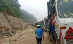 दाउन्नेमा भासिएको सडकको एकतर्फी खुल्यो