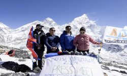 जलवायुको असरबारे ध्यानाकर्षण गर्न कालापत्थरमा पत्रकार सम्मेलन