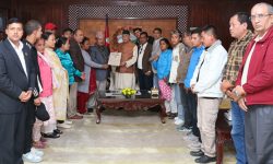 बाढीपहिरोबाट निधन भएका फुटबल खेलाडीका परिवारद्वारा प्रधानमन्त्रीको ध्यानाकर्षण