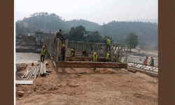 खुर्कोटको पुल निर्माणमा तीव्रता