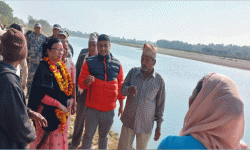 हिउँदमा पनि कर्णाली नदीबाट कटान रोकिएन