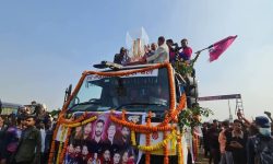 जनकपुरधाममा जनकपुर बोल्ट्सका खेलाडीको ‘ट्रफी परेड’