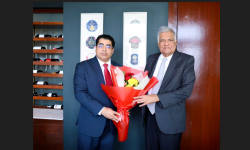 सांसद ढकाल र श्रीलेकाका पूर्व पूर्वराष्ट्रपति विक्रमासिंघबिच भेटवार्ता