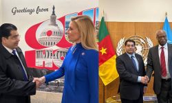 अमेरिका भ्रमणमा रहेका सांसद एकनाथ ढकालद्वारा सयुक्तराष्ट्र संघ अध्यक्ष फिलिमेन याङसँग भेट