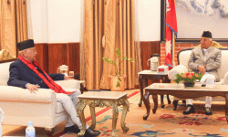 राष्ट्रपतिसँग प्रधानमन्त्रीको शिष्टाचार भेट, मुलुकको समसामयिक विषयमा छलफल