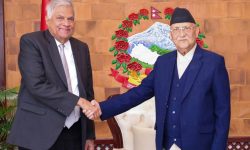प्रधानमन्त्री ओली र श्रीलंकाका पूर्वराष्ट्रपति विक्रमासिंघेबीच भेटवार्ता