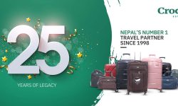 यती एअरलाइन्समा उडान भर्दा क्रोकोडाईल लगेज तथा ब्यागप्याक उपहारमा पाईने