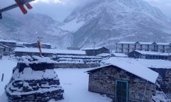 उत्तरी गोरखाको नुब्री भ्यालीमा हिमपात