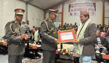 नेपाल एपिएफ अस्पतालद्वारा विभिन्न व्यक्तित्व सम्मानित