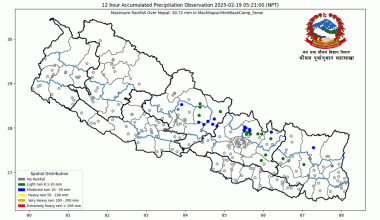 उच्च पहाडी तथा हिमाली भेगका एक–दुई स्थानमा हल्का हिमपातको सम्भावना
