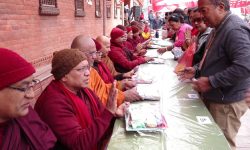 भिक्षुसङ्घलाई सामूहिक संघदान