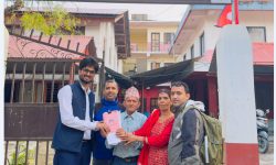 यातायात कार्यालयलाई पाँच रोपनी जग्गा दान