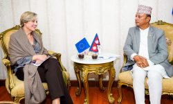 ऊर्जामन्त्री खड्कासँग युरोपियन युनियनका राजदूतको शिष्टाचार भेट