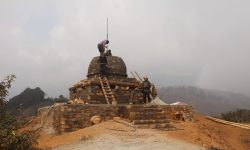 पाँचधारेमा स्तूपा निर्माण