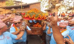 चामुण्डा माई र बालकुमारी माईको मिलन गराएर मनाइयो जात्रा