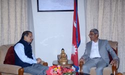 गृहमन्त्री लेखक र भाजपा विदेश विभाग प्रमुख चौथाईवाले बिच भेटर्वार्ता