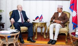 ऊर्जामन्त्री खड्कासँग नेपालका लागि रसियाका राजदूतको शिष्टाचार भेट