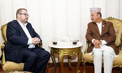 ऊर्जामन्त्री खड्कासँग नेपालका लागि जर्मनीका कार्यवाहक राजदूतको शिष्टाचार भेट