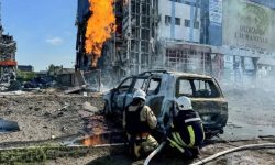 क्षेप्यास्त्र आक्रमणबाट युक्रेनी सरकारी सञ्चार कार्यालयमा क्षति