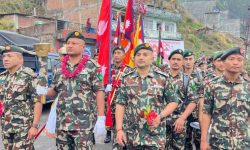 गोरखा-जितगढी पदयात्रा : सेनाको टोली पाल्पा आइपुग्यो