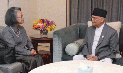 प्रधानमन्त्रीसँग राष्ट्रसङ्घका क्षेत्रीय कार्यकारी सचिवको भेट