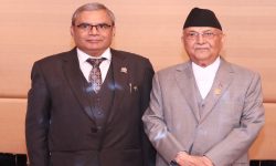 प्रधानमन्त्री ओलीसँग बिम्स्टेकका महासचिव पाण्डेको भेट