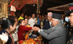 राष्ट्रपतिले गरे सेतो मच्छेन्द्रनाथको दर्शन