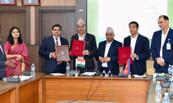 भारत सरकारको सहयोगमा निर्माण हुने १० परियोजनाको समझदारी पत्रमा हस्ताक्षर