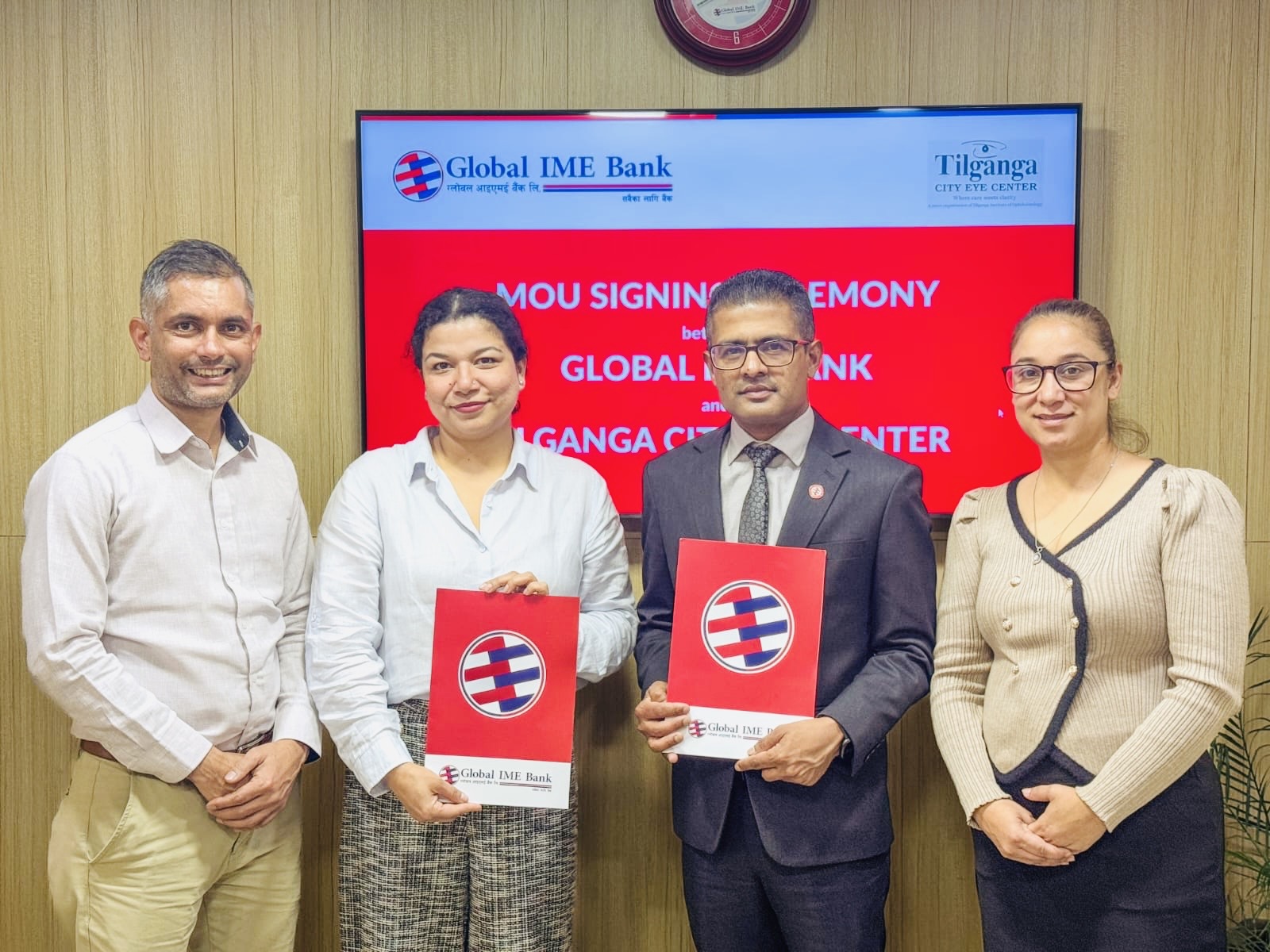 ग्लोबल आइएमई बैंक र तिलगंगा सिटी आई सेन्टरबिच सम्झौता