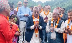 एडिबीको सहयोगमा बन्ने घट्टेखोला-धम्पुस-खानी गाउँ सडक शिलान्यास