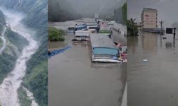 भोटेकोशीमा आएको भिषण बाढीका कारण रसुवागढीमा ठूलो मात्रामा धनजनको क्षति