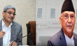 प्रधानमन्त्री ओली र गृहमन्त्री लेखक रसुवा जाँदै